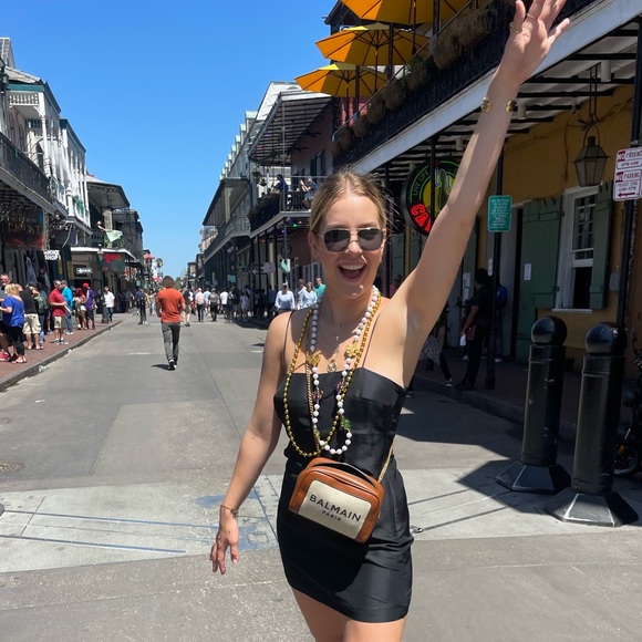 Balmain B-Army 18 Logo Crossbody Bag with Gold chain - Picture 12 of 12